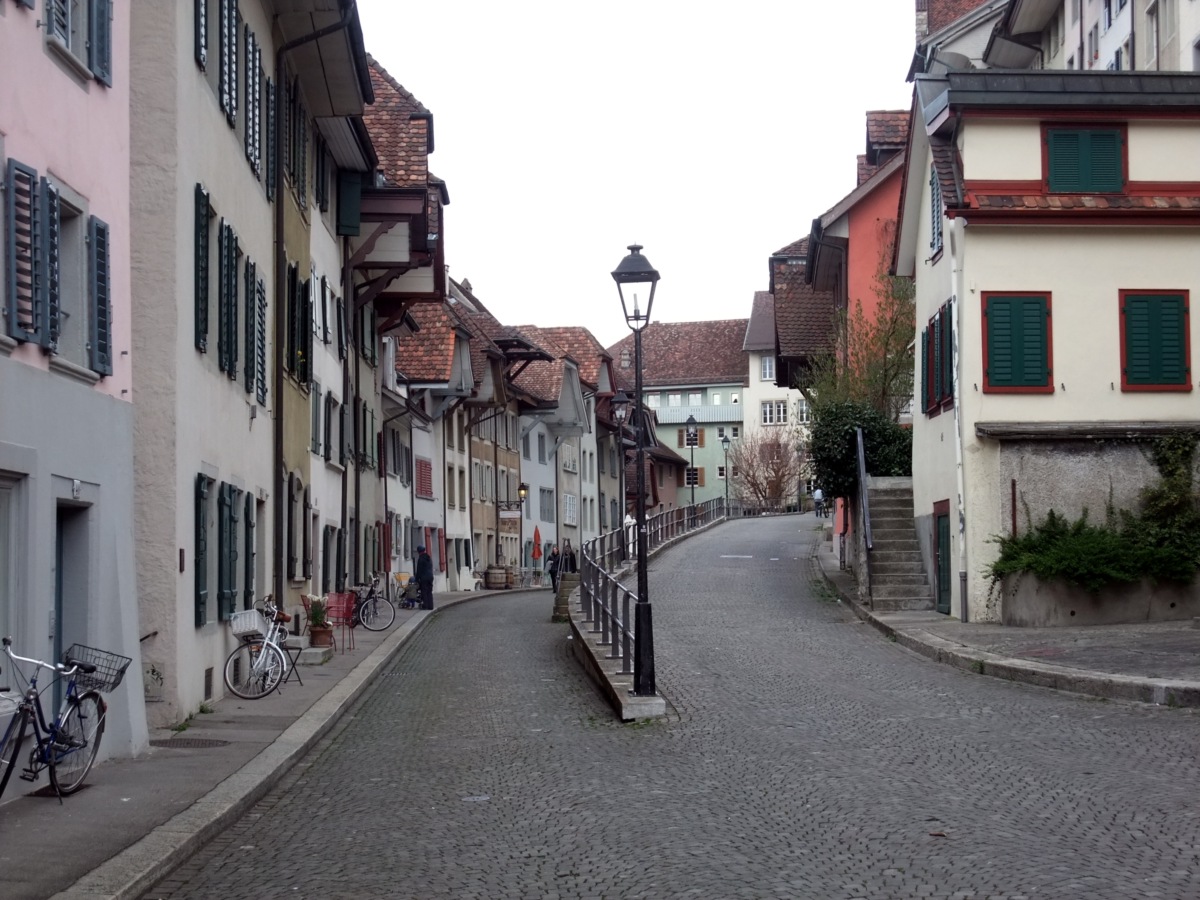 In Aarau in der Altstadt.