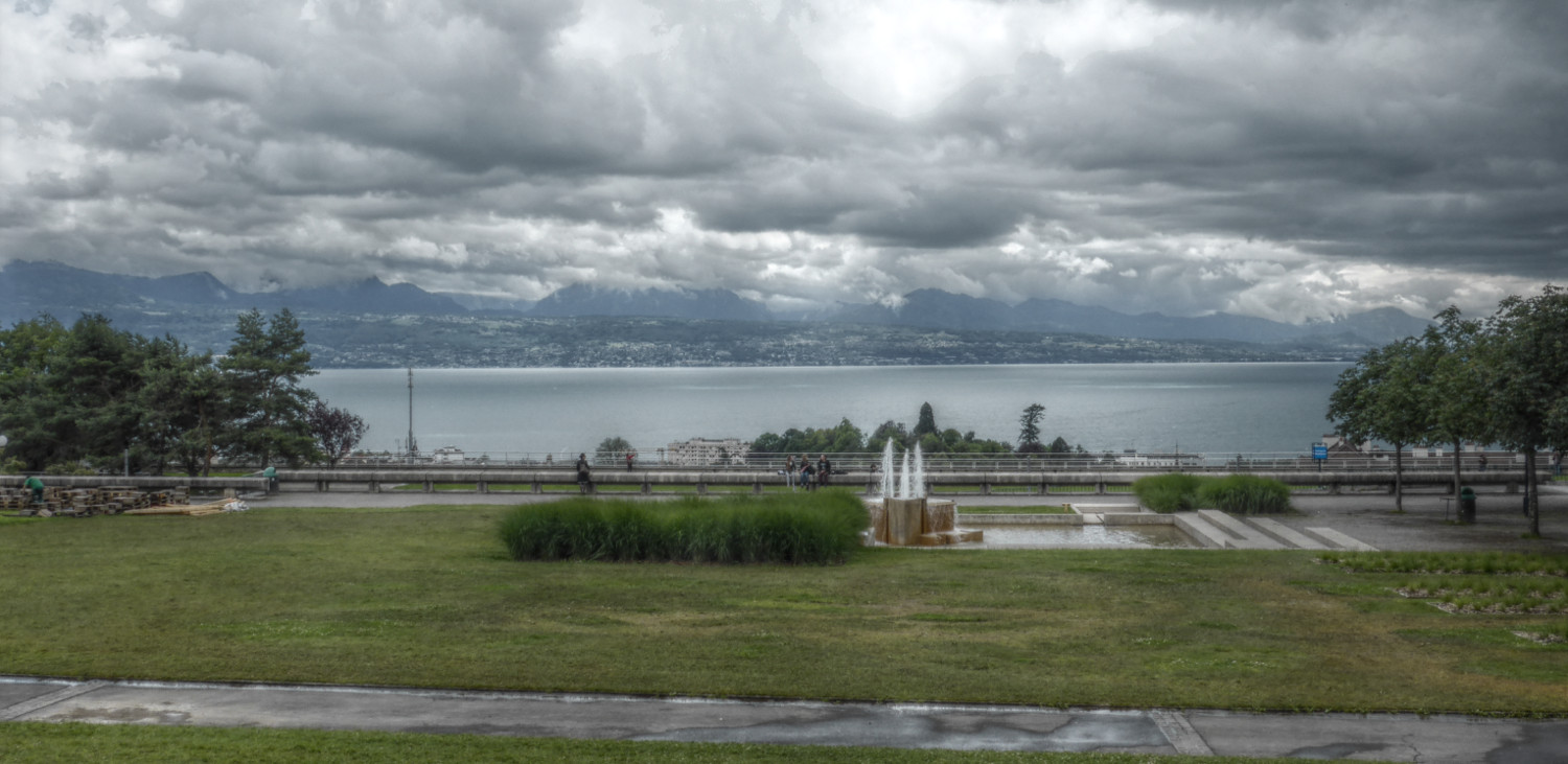 Lausanne, Lac Léman, Blick nach Evian-les-Bains